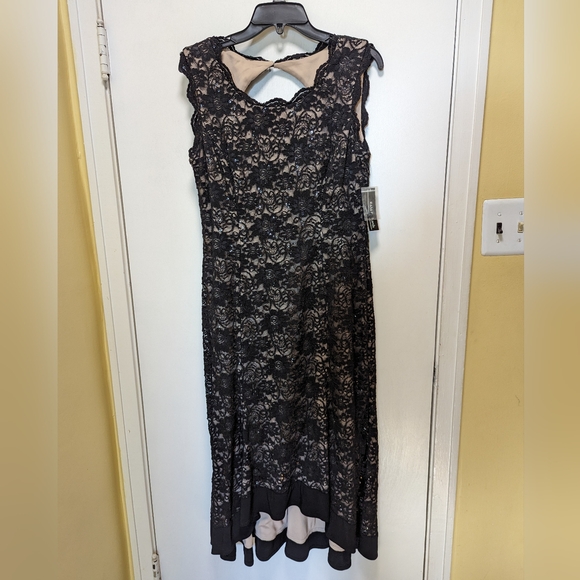 R&M Richards Lace Overlay Evening Dress - Picture 2 of 8